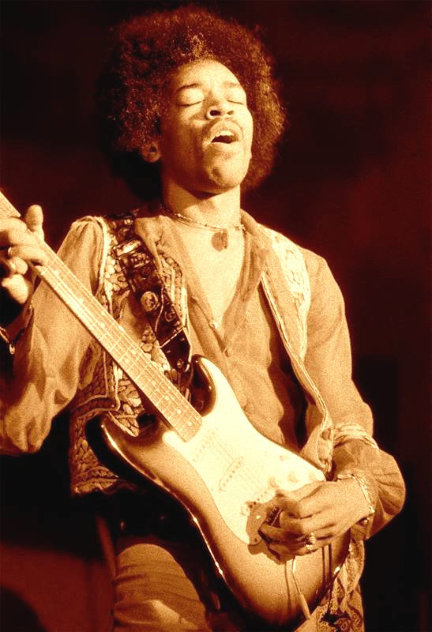 Hendrix Winterland Sepia HS - Huge Limited Edition Print by Robert Knight