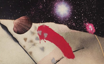 Solar Pirate 1982 6x10 Original Painting - Michael Knigin Solar Pirate 1982 6x10 Original Painting - Michael Knigin
