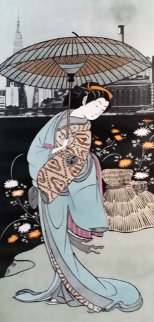 Woman With Umbrella, After Buncito 1978 Limited Edition Print - Michael Knigin Woman With Umbrella, After Buncito 1978 Limited Edition Print - Michael Knigin