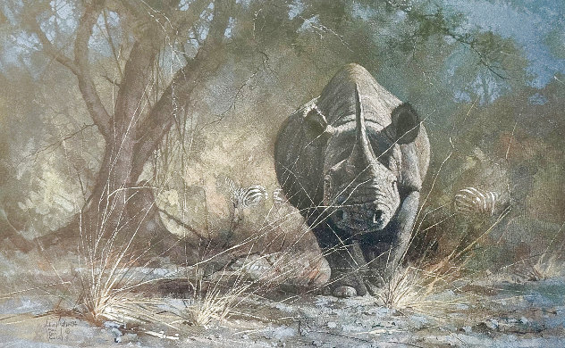 Rhino Country 1996 Limited Edition Print by Kobus Moller