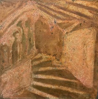 Chateau 2000 58x58 Original Painting - Horst Kohlem Chateau 2000 58x58 Original Painting - Horst Kohlem