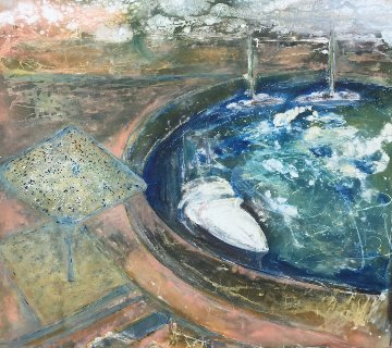 Untitled Harbour 2011 62x46 Original Painting - Horst Kohlem Untitled Harbour 2011 62x46 Original Painting - Horst Kohlem
