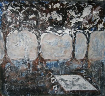 Rapperswil 10 2010 56x58 Original Painting - Horst Kohlem Rapperswil 10 2010 56x58 Original Painting - Horst Kohlem