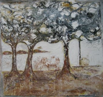 Rapperswil 15 2010 56x58 Original Painting - Horst Kohlem Rapperswil 15 2010 56x58 Original Painting - Horst Kohlem