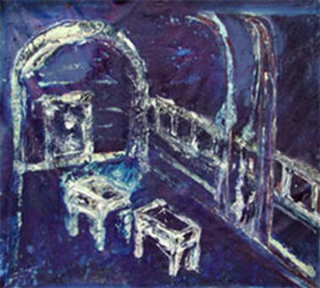 Viterbo Blue 2002 27x25 Original Painting - Horst Kohlem Viterbo Blue 2002 27x25 Original Painting - Horst Kohlem