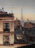 Eiffel Tower At Dusk 2000 30x24 Original Painting by Liudimila Kondakova - 0 Eiffel Tower At Dusk 2000 30x24 Original Painting by Liudimila Kondakova - 0