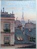 Eiffel Tower At Dusk 2000 30x24 Original Painting by Liudimila Kondakova - 1 Eiffel Tower At Dusk 2000 30x24 Original Painting by Liudimila Kondakova - 1