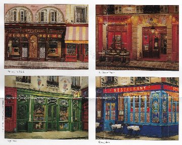 Chez Julien: 4 Sidewalks of Paris Suite 2002 Limited Edition Print - Liudimila Kondakova Chez Julien: 4 Sidewalks of Paris Suite 2002 Limited Edition Print - Liudimila Kondakova