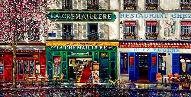 Les Trois Cafe 2005 - Huge, Framed on Panel - Paris, France Limited Edition Print by Liudmila Kondakova