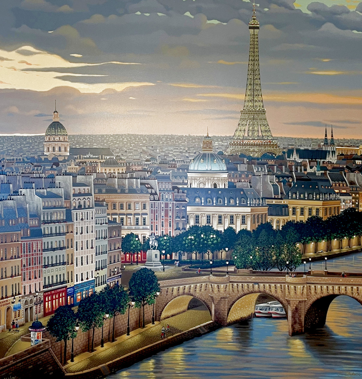 Quai de Conti 2004 Limited Edition Serigraph on Panel by Liudmila ...