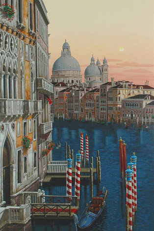 Santa Maria Della Salute Serigraph on Canvas - Huge - Venice, Italy Limited Edition Print - Liudmila Kondakova