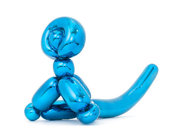 Blue Balloon Monkey Metallized Porcelain Sculpture 2017 15.4 in Sculpture - Jeff Koons Blue Balloon Monkey Metallized Porcelain Sculpture 2017 15.4 in Sculpture - Jeff Koons