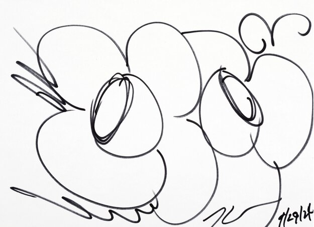 Untitled Floral 2024 Pen Drawing by Jeff Koons - For Sale on Art