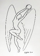 Pearl of Wisdom Drawing 2000 18x13 Drawing by Mark Kostabi - 0