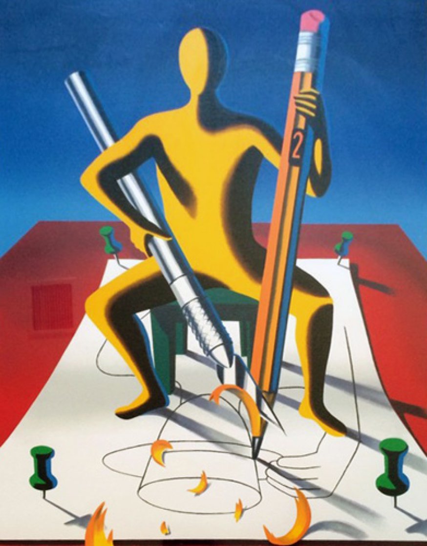 Careful With That Axe Eugene 2001 Limited Edition Print by Mark Kostabi