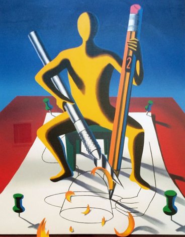 Careful With That Axe Eugene 2001 Limited Edition Print - Mark Kostabi