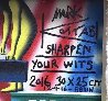 Sharpen Your Wits 2016 20x18 Original Painting by Mark Kostabi - 4