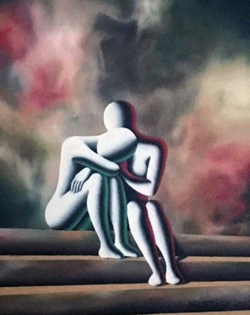 Eve of Destruction 2007 22x20 Original Painting - Mark Kostabi