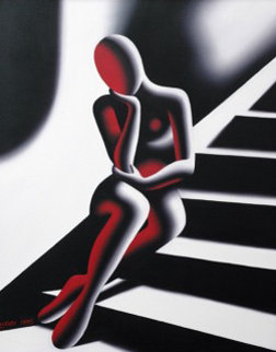 Upwardly Mobile, Seated Female Nude, Upwardly Seated Female Nude, Suite of 3 Prints 1989 Limited Edition Print - Mark Kostabi Upwardly Mobile, Seated Female Nude, Upwardly Seated Female Nude, Suite of 3 Prints 1989 Limited Edition Print - Mark Kostabi