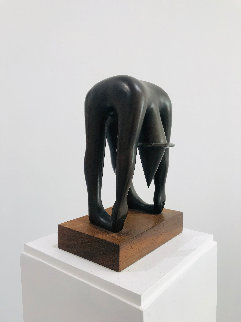 Body By Jake Bronze Sculpture 1989 10 in Sculpture - Mark Kostabi Body By Jake Bronze Sculpture 1989 10 in Sculpture - Mark Kostabi