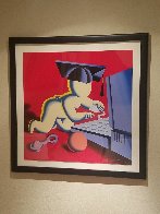 Early Nerd Captures the Worm 1995 Limited Edition Print by Mark Kostabi - 1 Early Nerd Captures the Worm 1995 Limited Edition Print by Mark Kostabi - 1