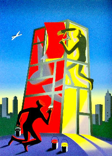 Without Title 2001 Limited Edition Print - Mark Kostabi Without Title 2001 Limited Edition Print - Mark Kostabi