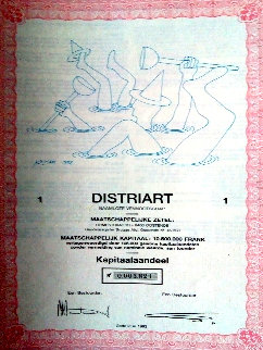 Distriart Share Poster 1992 32x44 Super Huge Limited Edition Print - Mark Kostabi Distriart Share Poster 1992 32x44 Super Huge Limited Edition Print - Mark Kostabi