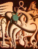 Onward and Upward 1987 73x61 - Huge Mural Size Original Painting by Mark Kostabi - 0