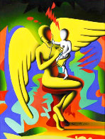 New Shero 31x26 Original Painting by Mark Kostabi - 0 New Shero 31x26 Original Painting by Mark Kostabi - 0