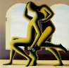Golden Kiss 1995 HS - Huge Limited Edition Print by Mark Kostabi - 0