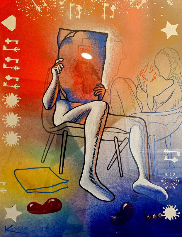 ☆超貴重1991年マークコスタビMARK KOSTABI 直筆デッサン１点物 ☆ ☆超貴重1991年マークコスタビMARK KOSTABI 直筆デッサン1点物