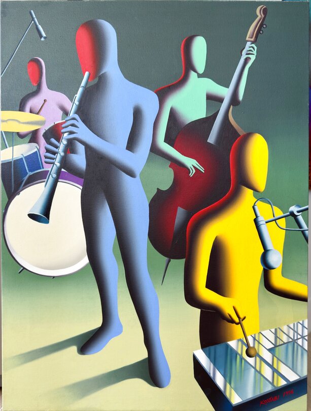 Mark Kostabi Original Paintings, Watercolors, Drawings And Works