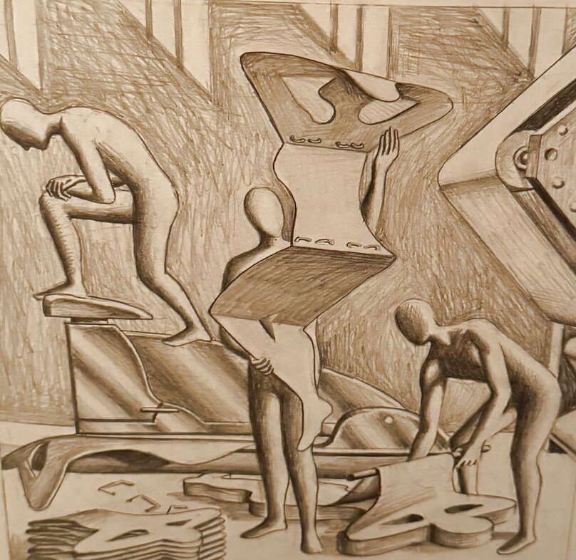 Mark Kostabi Original Paintings, Watercolors, Drawings And Works