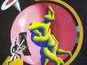 All The Worlds as Hostage 1986 84x84  Huge Mural Size Original Painting by Mark Kostabi - 1