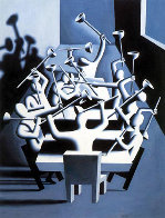 Upheaval 1994 44x33 Super Huge Limited Edition Print by Mark Kostabi - 0 Upheaval 1994 44x33 Super Huge Limited Edition Print by Mark Kostabi - 0
