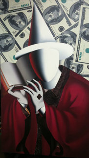Something Up My Sleeve 2008 59x33 Huge Original Painting - Mark Kostabi Something Up My Sleeve 2008 59x33 Huge Original Painting - Mark Kostabi