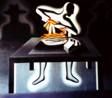 Staff of Life 72x60 Super Huge Original Painting - Mark Kostabi Staff of Life 72x60 Super Huge Original Painting - Mark Kostabi