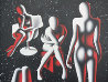 Tangled Positions of Reason 2005 65x49 Huge - Mural Size Original Painting by Mark Kostabi - 2