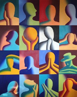 Twelve Apostles 1992 84x69 Mural Original Painting - Mark Kostabi Twelve Apostles 1992 84x69 Mural Original Painting - Mark Kostabi