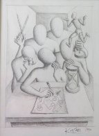Committee Rules Drawing 1990 17x15 Drawing by Mark Kostabi - 0