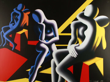 Languor of Love 1993 29x39 Super Huge Limited Edition Print - Mark Kostabi Languor of Love 1993 29x39 Super Huge Limited Edition Print - Mark Kostabi