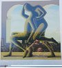 Golden Kiss 1995 Limited Edition Print by Mark Kostabi - 1