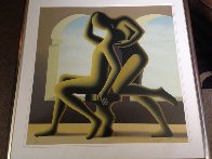 Golden Kiss 1995  Limited Edition Print by Mark Kostabi - 1