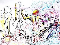 Out of Line Drawing 2012 37x47 Drawing by Mark Kostabi - 1 Out of Line Drawing 2012 37x47 Drawing by Mark Kostabi - 1