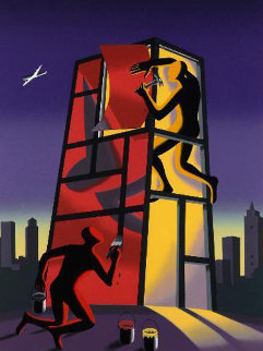 Panic in the Minefield 2001 Limited Edition Print - Mark Kostabi Panic in the Minefield 2001 Limited Edition Print - Mark Kostabi