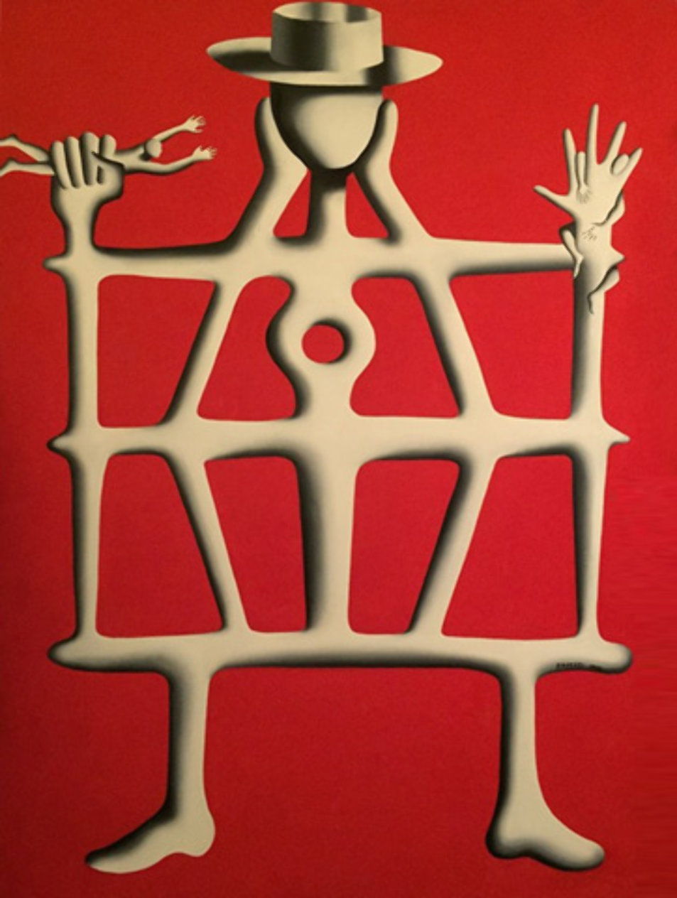 Structural Engineer 1988 73x55 Huge - Mural Size by Mark Kostabi - For ...