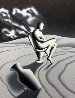 Riddle of Night And Day 1999 42x32 Huge Original Painting by Mark Kostabi - 0