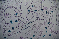 Untitled Early Drawing 1998 66x121 Huge Drawing by Mark Kostabi - 2 Untitled Early Drawing 1998 66x121 Huge Drawing by Mark Kostabi - 2