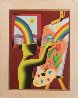 Rainbow Vision 1992 23x29 Original Painting by Mark Kostabi - 1