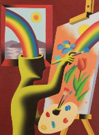 Rainbow Vision 1992 23x29 Original Painting by Mark Kostabi - 0
